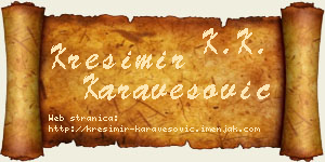 Krešimir Karavesović vizit kartica